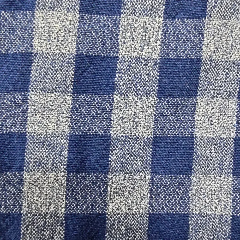 J. Crew Jaspe Cotton Shirt Blue Gray Gingham Slim Fit Long Sleeve Mens M A9329